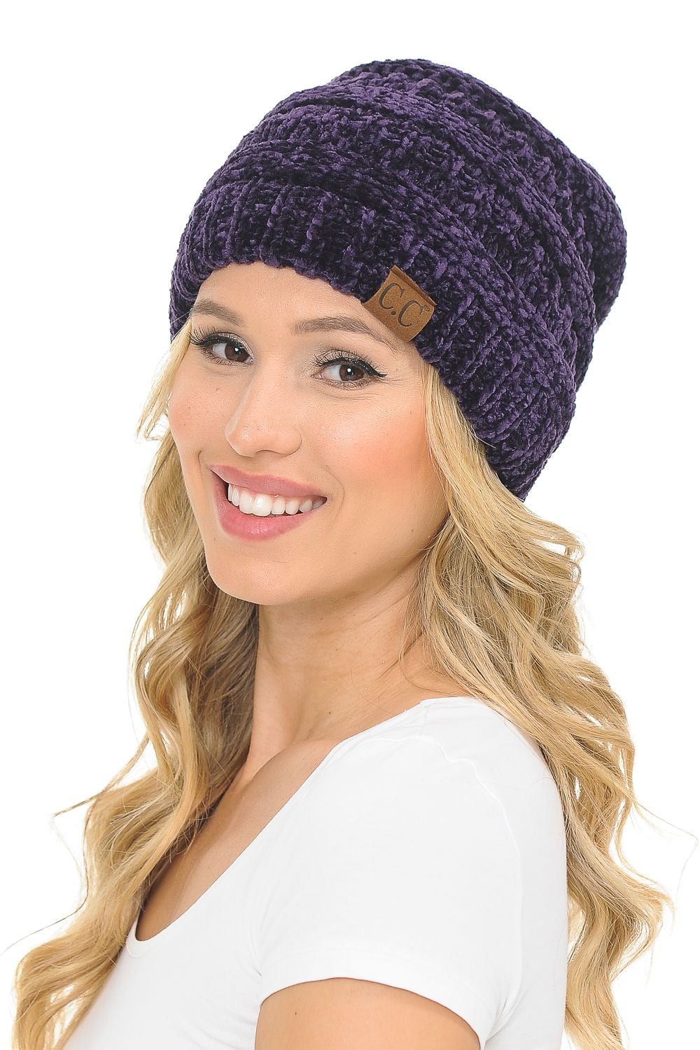 Summer-lavender Winter Hat for Women Hat Knitted Beanies Cap Hat Thick Women Skullies,Navy