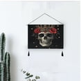 thumbnail image 6 of WOBOGO Crown Skull Black Pattern Living Room Canvas Wall Art Bedroom Study Framed Canvas Print Artwork Home Office Decorations 24.5×16.7in, 6 of 6