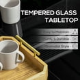 thumbnail image 3 of Rectangular Outdoor Dining Table for 8 People, Black Tempered Glass Top with Rustproof Powder-Coated Aluminum Frame, 70.9" x 31.5" x 28.3" for Patio, Garden and Backyard, 3 of 7