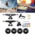 thumbnail image 4 of koolsoo Camion de Planche à Roulettes en Alliage 5 Pouces Roulement ABEC-11 Longboard Planche à Roulettes Clé de Roue T Outil Noir Noir, 4 of 9