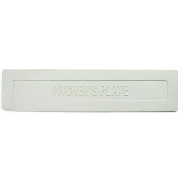 Cannon Sports Throw Down Rubber Pitching Plate for Training, Baseball & Softball Pitcher (White, 1/8 Thick)