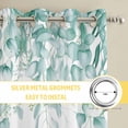 thumbnail image 6 of Eucalyptus Leaves Kitchen Curtains Window Panels, Turquoise Summer Botanical Weeping Insulated Window Treatment Curtain, Grommet Curtains for Bedroom/Living Room/Bathroom, 2 Piece 42"Wx84"L, 6 of 8