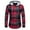 Red, variant on Today Clearance Sale!TMOYZQ Mens Long Sleeve Hooded Plaid Shirts Casual Button Down Flannel Shirts Hoodie Lightweight Drawstring Flannel Shirt Jackets