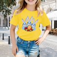 thumbnail image 2 of Tanghaowl Easter Shirts for Boys Girls Easter Children's Cute Rabbit Easter Egg Casual T Shirt Toddler Shirts Girls 2t, 2 of 4