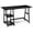 Black, variant on Convenience Concepts Designs2Go 29.25" Tall Trestle Desk with Shelves, Black