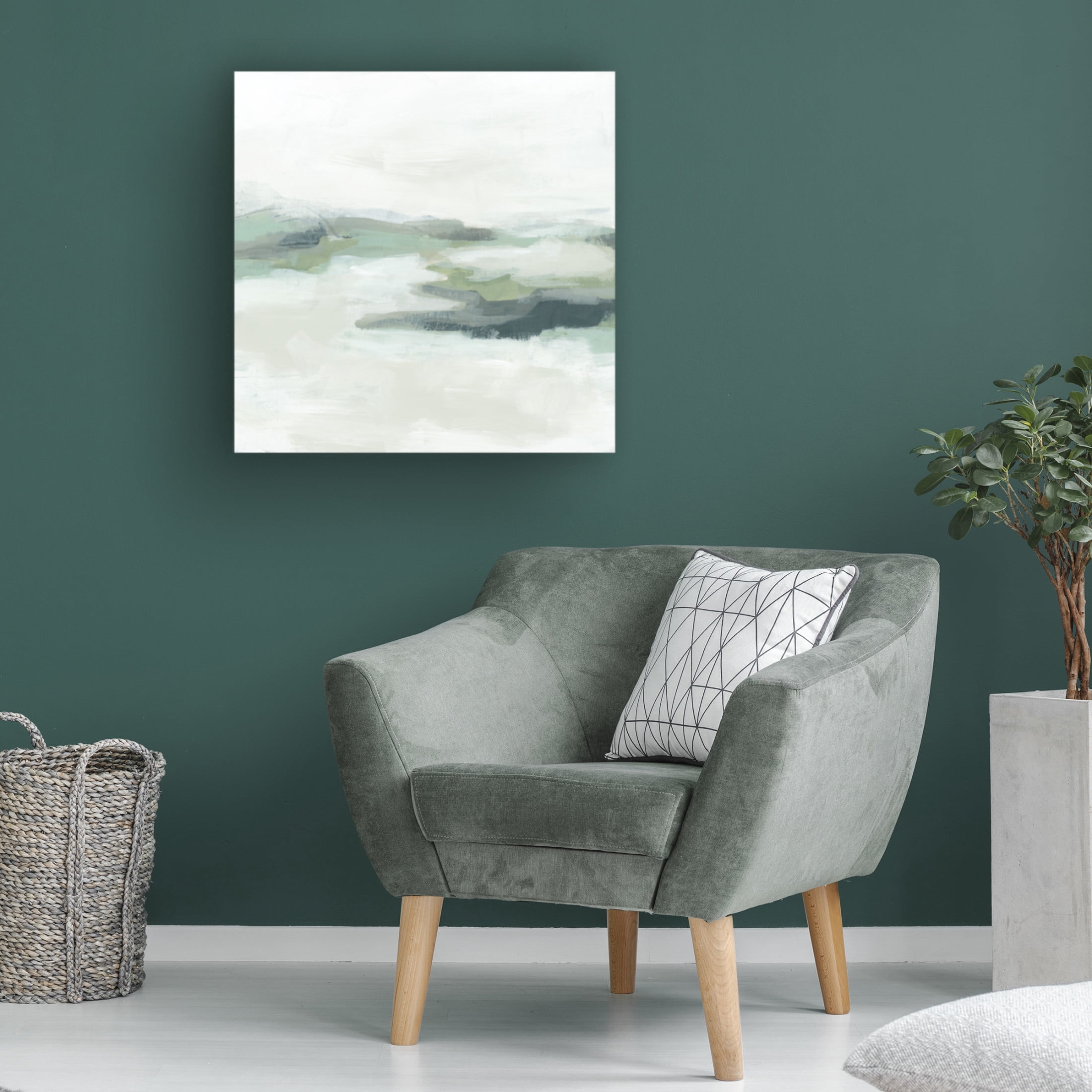 Canvas Wall Art - June Erica Vess 'Sage Coast II' Wall Art for Living Room, Bedroom, or Office Décor by Trademark Fine Art - 24 x 24 Inches