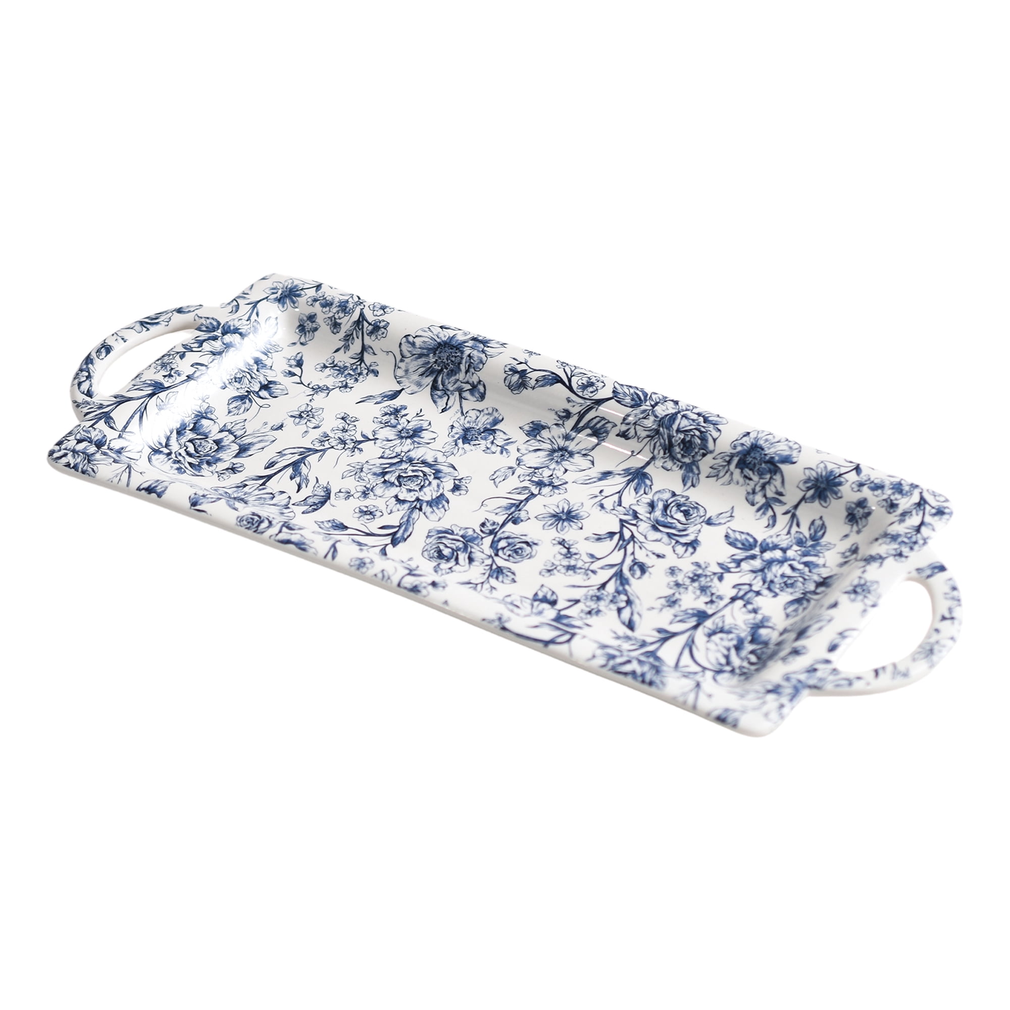 The Pioneer Woman Agatha Floral Ceramic Decorative Tray, 13 in