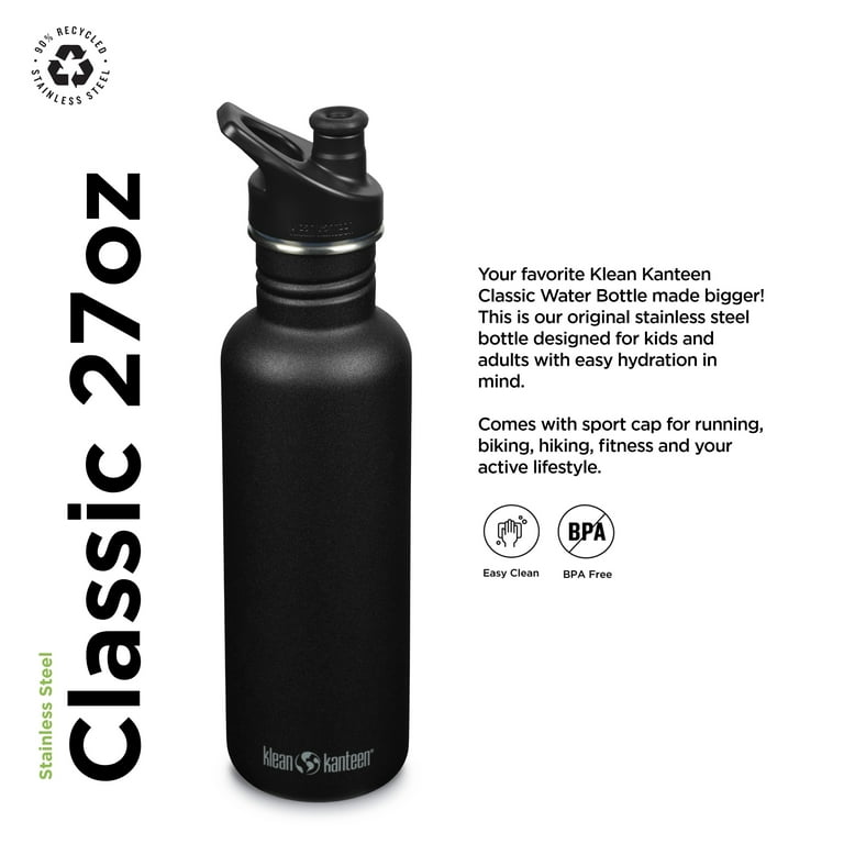 Klean Kanteen 27oz Classic Stainless Steel Water Bottle - Aqua