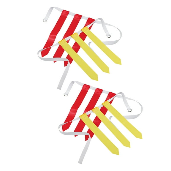 LULULION 4Pcs Rugby Waist Flag Belt Adjustable Football Training Equipment