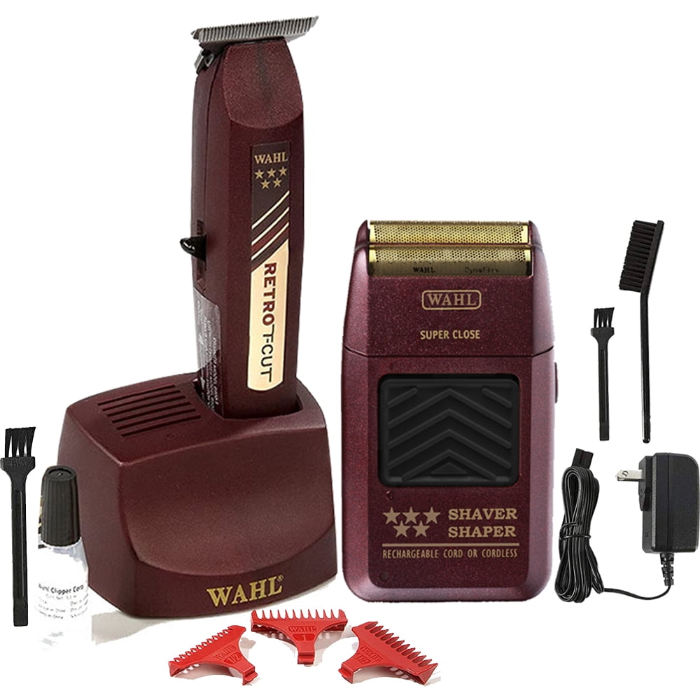 Wahl #8412 Professional 5 Star Retro T-Cut Trimmer Rechargeable Shaver/Shaper #8061-100 - Walmart.com