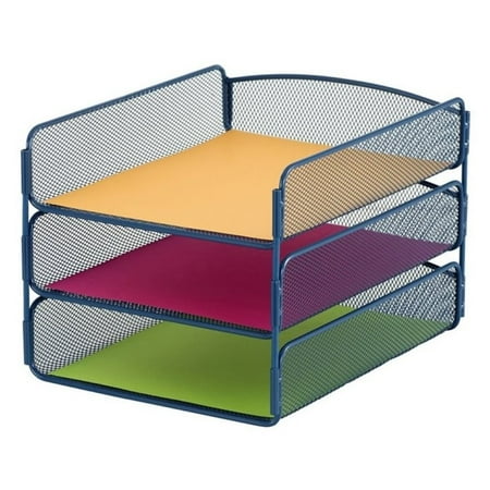 Scranton Co 3 Tray Desk Organizer In Blue Canada Tray Desk Organizer In Blue
