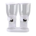 thumbnail image 2 of Cereal Dispenser, Dry Food Dispenser Even Distribution Dual Containers ABS  For Kitchen White, 2 of 8