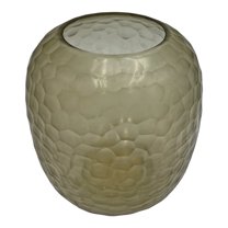 Bergamo Art 10" Decorative Handmade Glass Light Smoke Patterned Vase