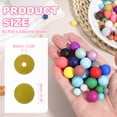 thumbnail image 2 of Uxcell 60 Pcs Cuentas de Silicona, Cuentas Redondas de 9mm Color Caramelo a Granel para Llaveros Pulseras Collares Fabricación de Bolígrafos Suministros de Manualidades, Verde Mostaza, 2 of 7