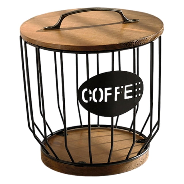 jifeng Coffee Pod Holder Accessories Storage Basket for Kitchen Counter Office Home Black