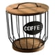 thumbnail image 1 of Organizador de cápsulas de café con tapas, resistente y moderno contenedor de alambre de metal. Negro, 1 of 8