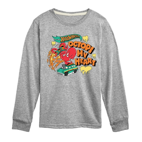 Hot Wheels - Octopi My Heart - Toddler & Youth Long Sleeve Graphic T-Shirt