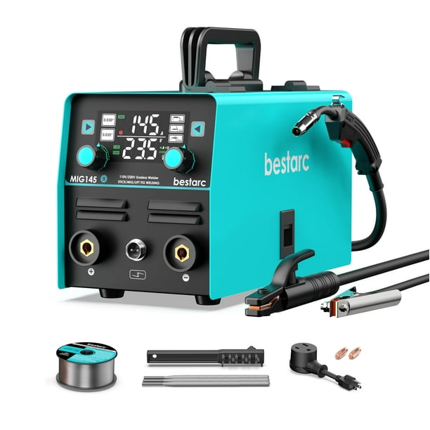 Welder bestarc MIG145 5GEN 145A 110V/220V con núcleo de flujo sin gas