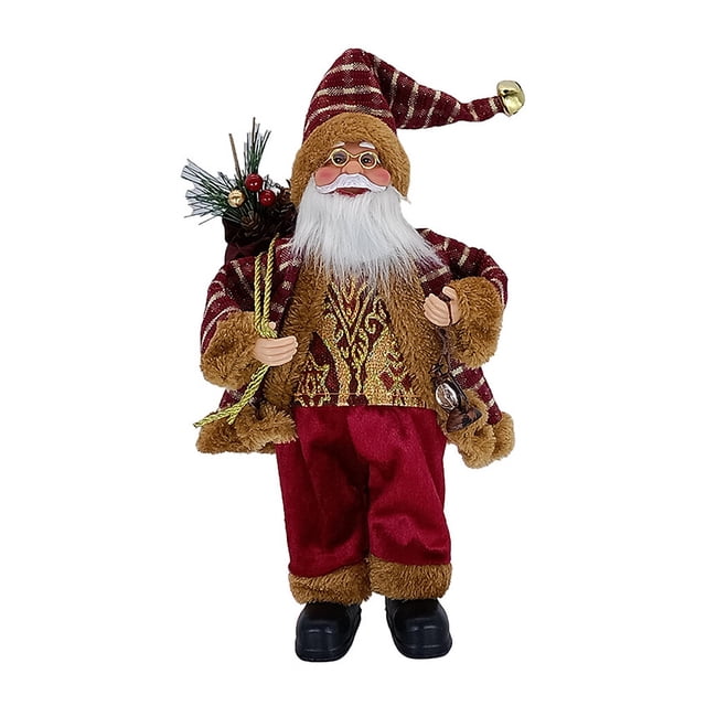 Muñeco de Navidad Bewildely Papá Noel StandingDolls adorno resistente al desgaste