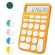 thumbnail image 1 of Calculadora 12 dígitos, pantalla grande, botones, LCD para oficina, escuela, hogar, negocios, suspensión automática, batería (naranja), 1 of 3