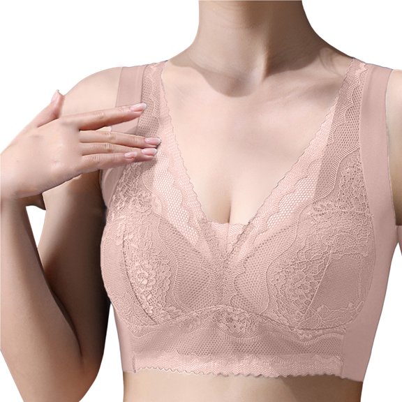 Vedolay Bras For Women Women's Beauty Back Bra with Extended Side & Back Smoothing,Beige 3XL