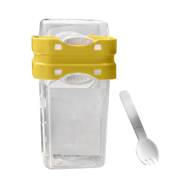 Visland Tasse à Yogourt Portable avec Cuillère Récipient à Collation Réutilisable Pot à Parfait Multifonctionnel Pot à Lait Sans BPA avec Compartiment Séparé