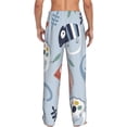thumbnail image 3 of Daiia Cute Chameleons On Blue Men's Sleep Pant with Pockets and Drawstring,Pajama Pants-XX-Large, 3 of 9