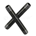 thumbnail image 2 of Black Steel Nipple Pipe, Threaded Pre Cut Pipe Connectors, 1/4 in x 8 in (Pack Of 4), 2 of 5