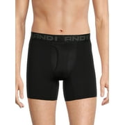 AND1 Mens Underwear Pro Platinum Boxer Briefs, 6 Pack, 6