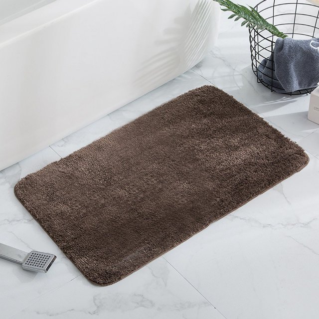 Tapetes, felpudos, alfombras absorbentes antideslizantes para baño, tapete de entrada para el hogar (marrón, 50 * 80 cm)