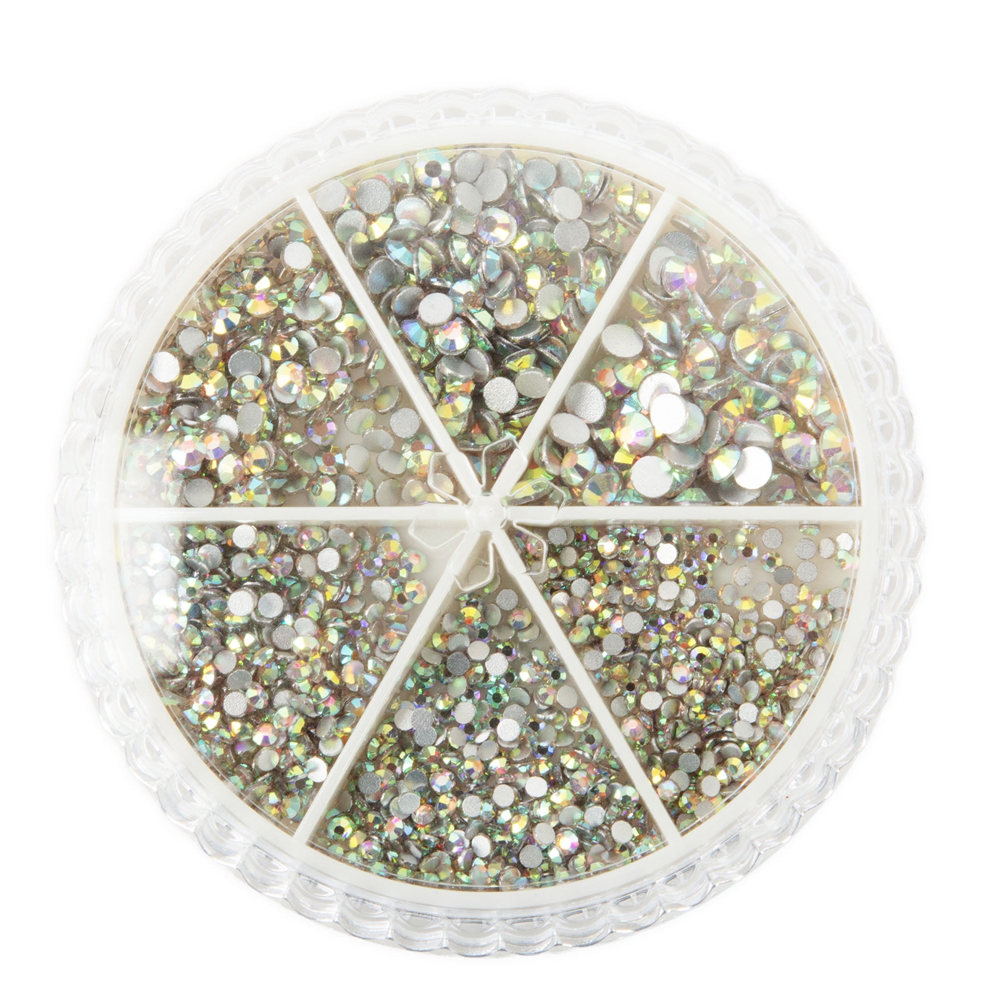 Cousin DIY Crystal Flatback Assortment, Clear AB Iridescent, 23g / 1248 Pc. - 6 Packs