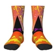 thumbnail image 1 of Kdxio Halloween Print Children's Socks for Daily Wear and Sports Use Colorblock Mid-Calf Design Breathable Material, 1 of 5