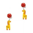thumbnail image 2 of Delight Jewelry Resin Yellow Geronimo the Giraffe Red Crystal Clip on Earrings, 2 of 5