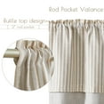 thumbnail image 7 of Curtainking Stripe Blackout Kitchen Valance 18 Inch Double Layer Farmhouse Window Valances for Kitchen Living Room Rod Pocket 1 Panel Taupe on Beige, 7 of 7