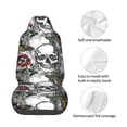 thumbnail image 4 of Wukai Skulls Roses Full Set Car Seat Covers with Soft Padding Universal Auto Front Seats Protector and Cushion Mat, 4 of 5