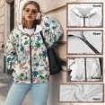 thumbnail image 6 of COEQINE Oversized Fashion Sweatshirts Women's Full Zipper Hoodie Deer Red Print Long Sleeve Hooded Jacket for Women with Pockets Fall Lightweight Outfits Clothes, L, 6 of 7