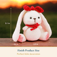 thumbnail image 5 of ComfiTime Crochet Kit for Beginners to Intermediate – Amigurumi Starter Kit w/ Video Tutorials & Step-by-Step Instructions, Complete Animal Craft Accessories for Adults, Kids & Gift Giving,Bunny, 5 of 12