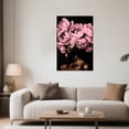 thumbnail image 4 of ZHONGYUTONG African American Wall Art Pink Painting Bloom Flower on Black Women Head Canvas Prints Africa Girl Portrait Pictures Framed Modern Home Decor (24.00" x 36.00"), 4 of 5