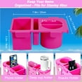 thumbnail image 4 of Tray Topper with Cup Holder for Bogg Bag Medium Tote - Phone Holder & Drink Holder Fits for Stanley 40oz - Beach Bag Top Organizer Storage Lid (Pink), 4 of 6