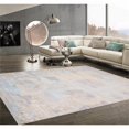 thumbnail image 3 of Pasargad Home Malibu 8' x 10' Hand-Loomed Bamboo Silk Grey/Aqua Rug - All Ages, Indoors, 3 of 6