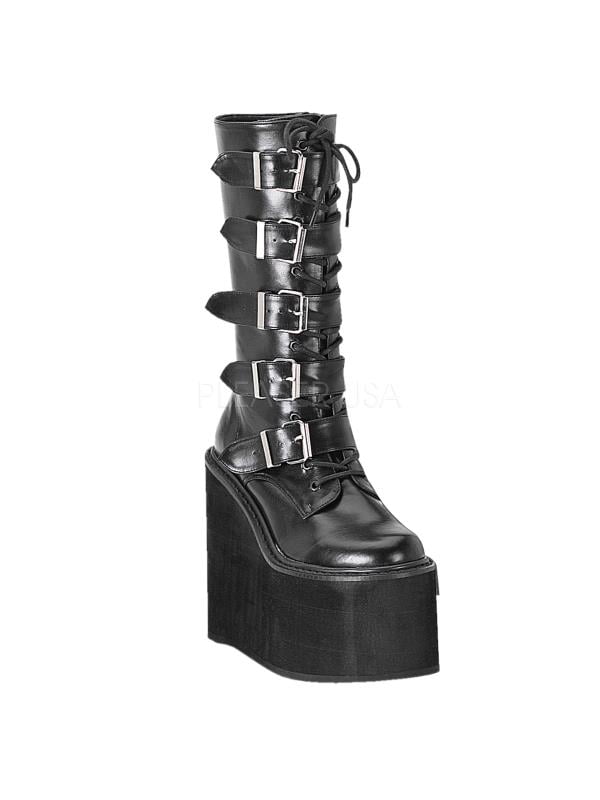 SWI220/B/PU Demonia Vegan Boots Womens BLACK Size: 6 SWI220/B/PU Demonia Vegan Boots Womens BLACK Size: 6