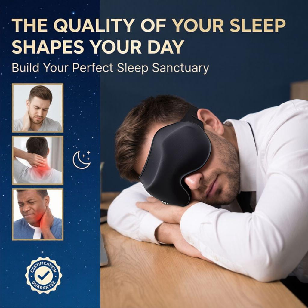 3 Pack Sleep Masks for Women & Men: Soft Blackout Eye Cover for Sleeping - Comfortable 3D Contoured Design for Side Sleepers and Night Shift