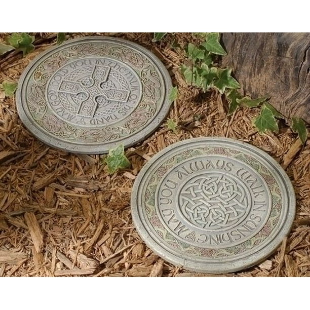 Set of 2 Joseph's Studio Irish Blessing Celtic Knot Garden Stepping