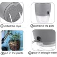 thumbnail image 3 of Self Watering Planter Pots for Indoor Plants, 6 Inch African Violet Pots - Self Aerating, High Drainage, Deep Reservoir, Gray, 3 of 7