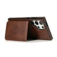 thumbnail image 5 of Card Slots Wallet Back Case for Samsung Galaxy S24 Ultra,Dteck Magnetic Leather Case Built-in 3 Cards Holder Pocket Case Kickstand Shockproof Cover,Brown, 5 of 6