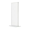 thumbnail image 1 of 25 Pack Acrylic Sign Holder for 4" x 9" Literature Double Sided Upright Bottom Load Clear Graphic Image Display for Countertops in Retail Stores Reception Areas and Restaurants by Marketing Holders, 1 of 4