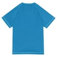 thumbnail image 6 of FORMRS Boys Rash Guard Short Sleeves Swim Shirt Quick Dry UPF 50+ Sun Protection, Sizes 3-12T, Blue Checkered Daisy, 6 of 6