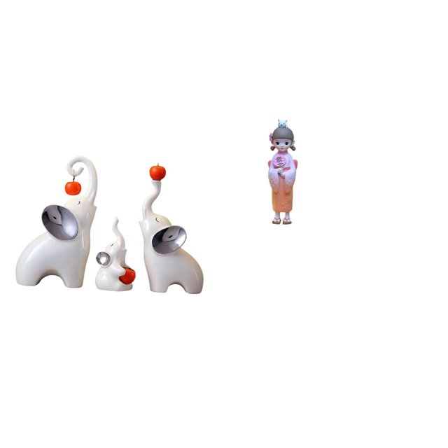 Esculturas de elefantes, figuras de cerámica, estatuas de resina, artesanía artística, ideal para regalar, decoración del hogar, sala de estar, dormit