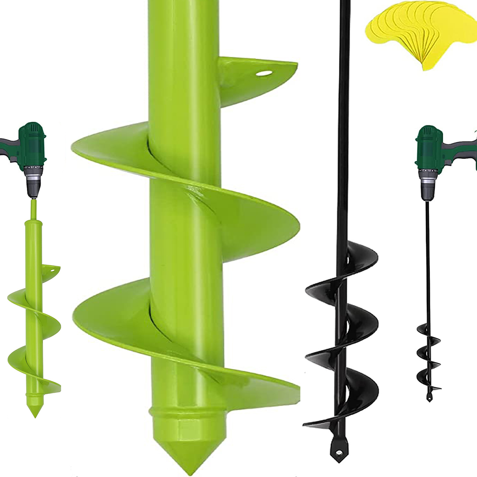 TCBWFY Auger Drill Bit for Planting 3x12in & 1.6x16.5in Extensive