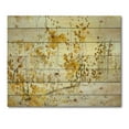 thumbnail image 3 of Designart 'Abstract Yellow Flower Grunge Art' Modern Print on Natural Pine Wood, 3 of 5